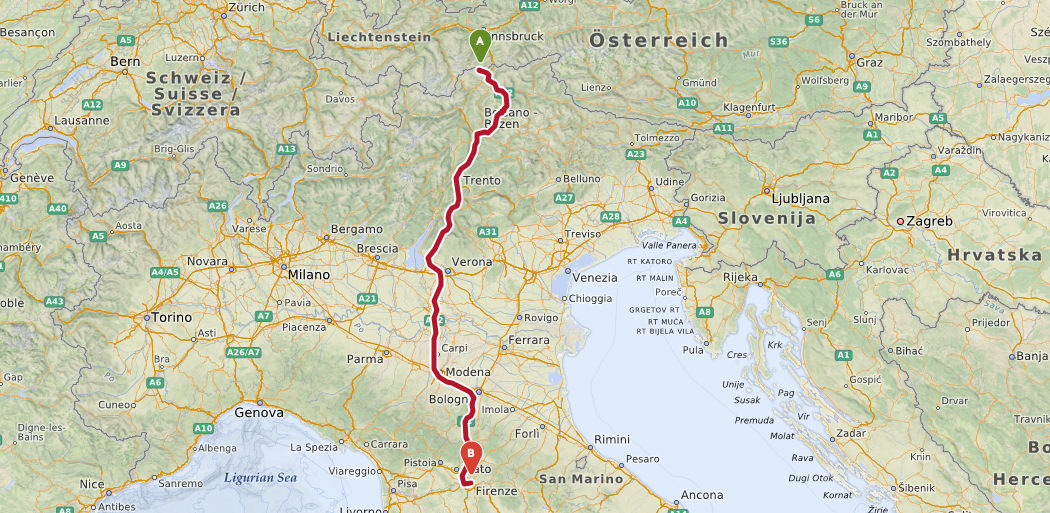 italien toskana route2